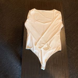 Abercrombie white body suit size L